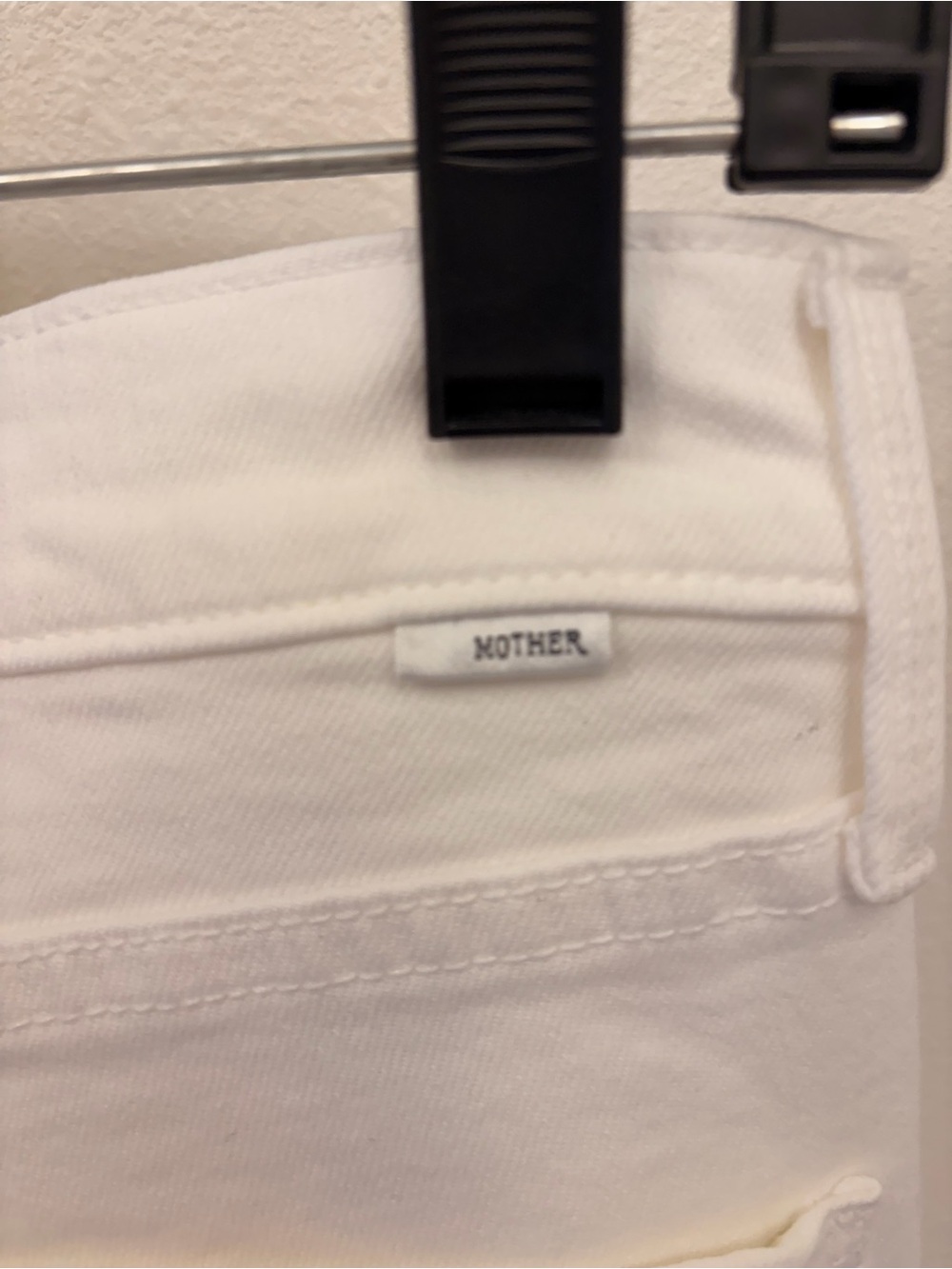 MOTHER Straight-Leg White Jeans - Picture 5 of 6